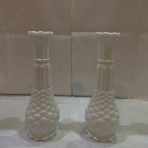 White Glass Mini Vase